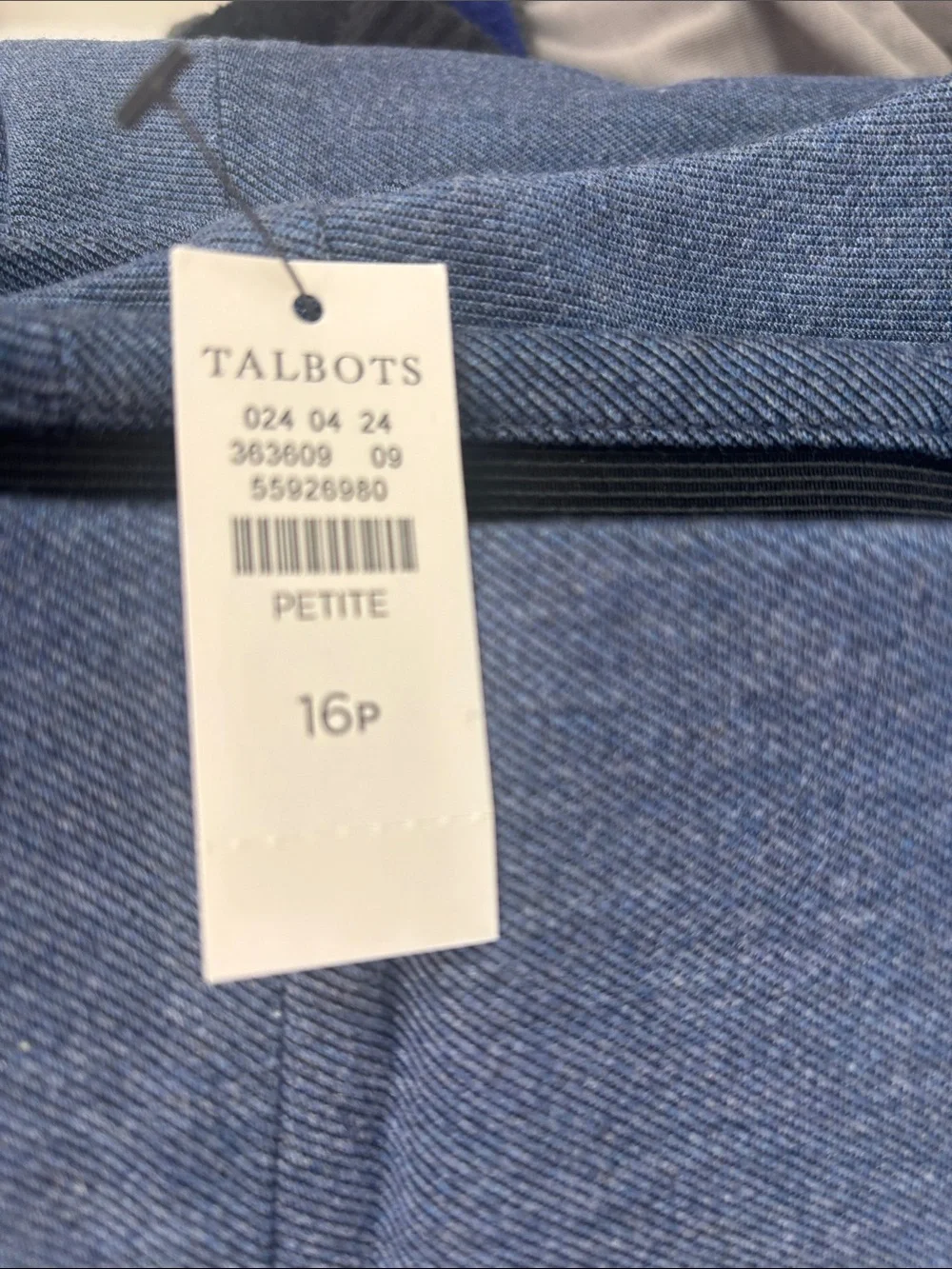 Talbots Montauk Blue Pull-On Stretch Knit Pants for Women